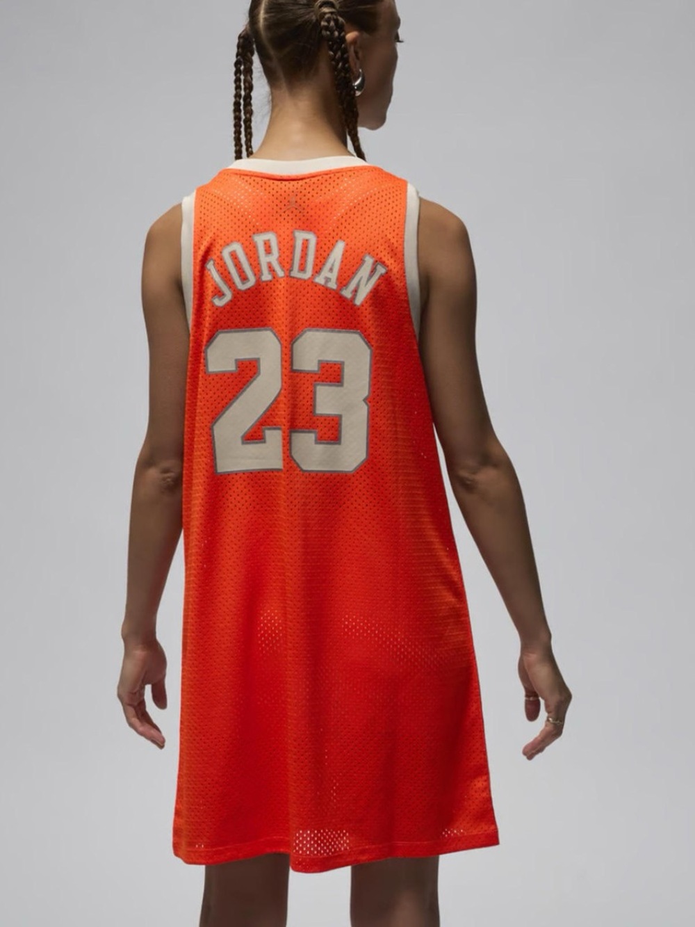 Nike Orange Mesh 'Jordan 23' Midi Dress